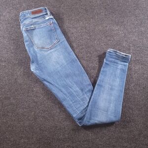 Tommy Hilfiger Jeans Womens W27 L30 Blue Como Skinny‎ Mid Rise Stretch Designer